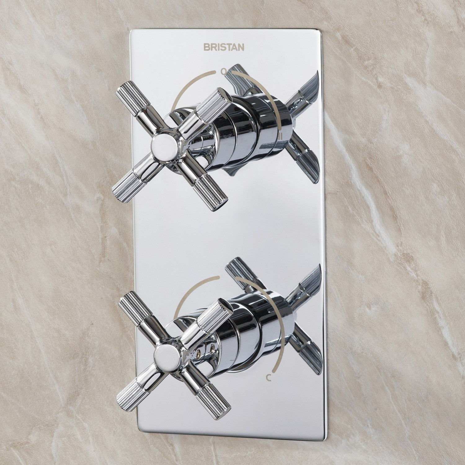 CRUZARSHWRPK2 Bristan Cruzar Chrome Shower Pack with Fixed Head and Wall Outlet Valve Design