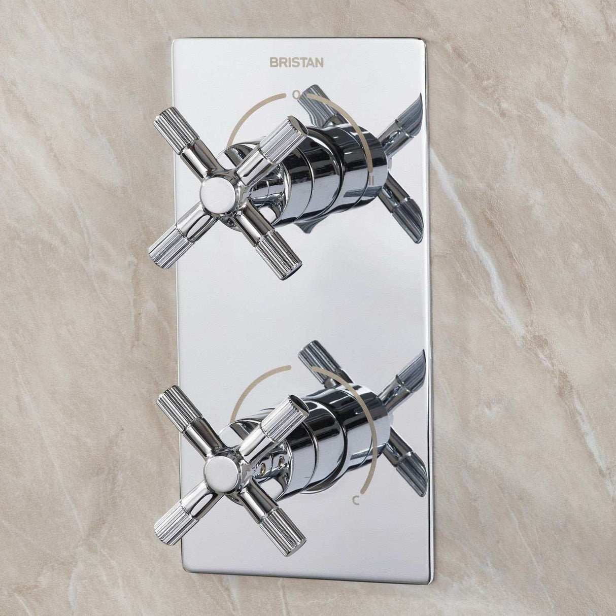 CRUZARSHWRPK2 Bristan Cruzar Chrome Shower Pack with Fixed Head and Wall Outlet Valve Design