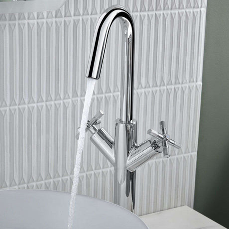 CRUTBASC Bristan Cruzar Chrome Tall Basin Mixer with Waste Lifestyle