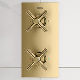 Bristan Cruzar Concealed Shower with Fixed Head and Riser Kit in Brushed Brass lifestyle 2
