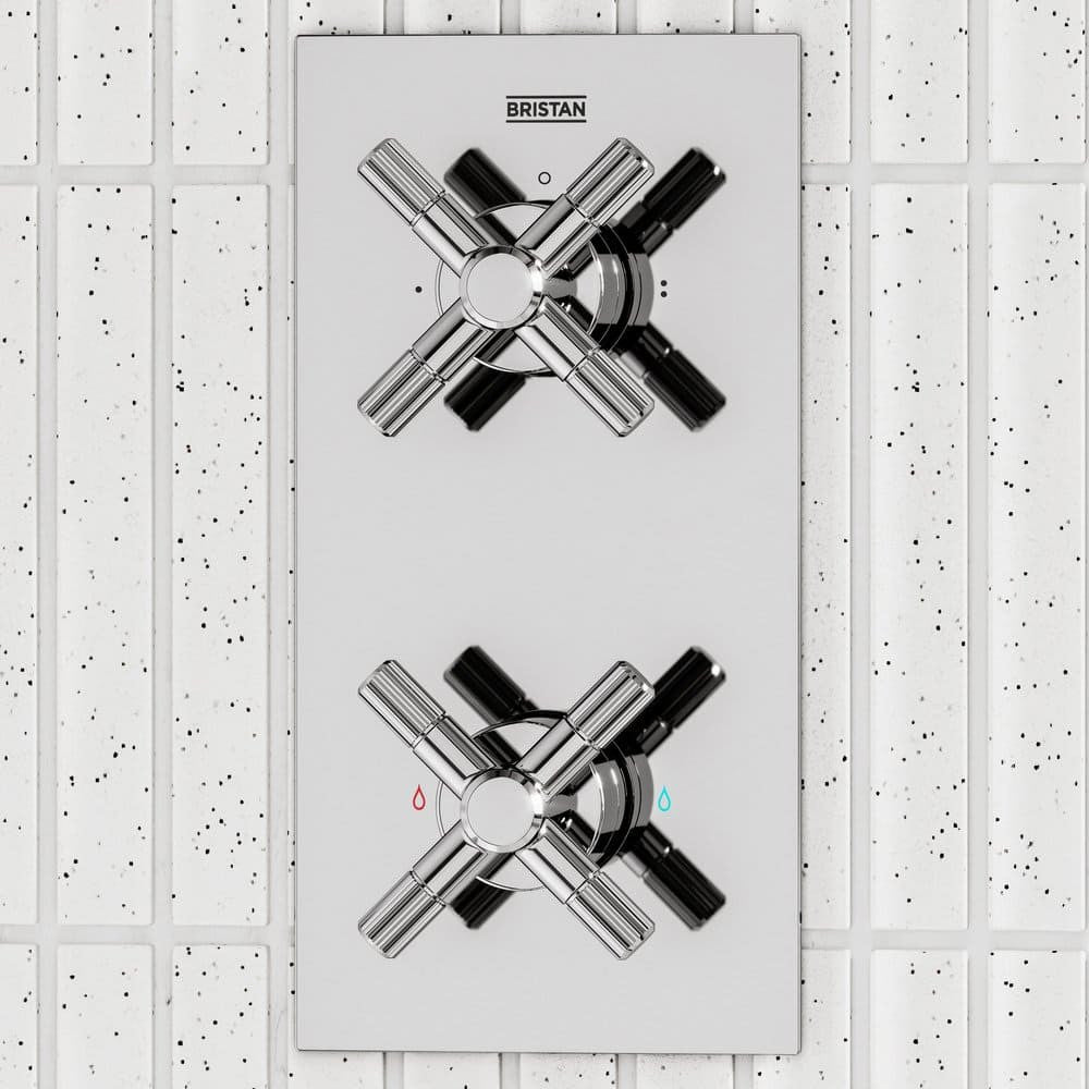 Bristan Cruzar Concealed Shower with Fixed Head and Riser Kit in Chrome lifestyle