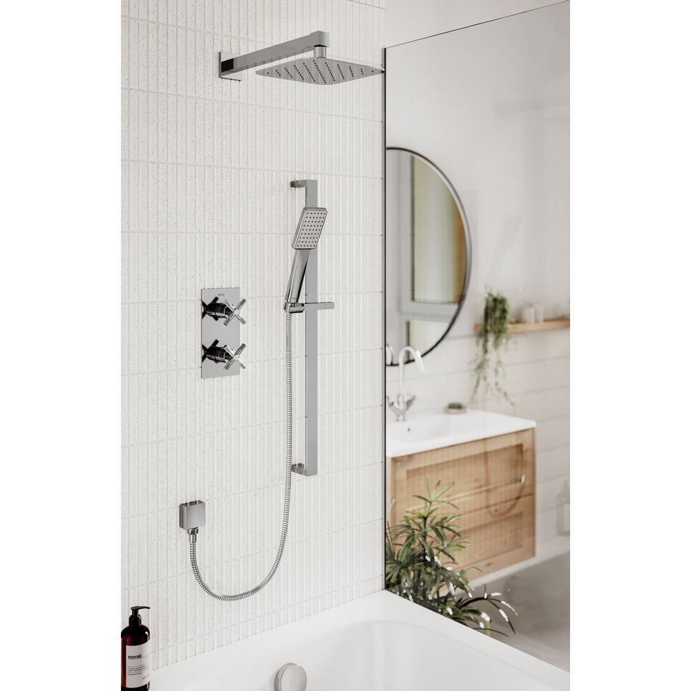 Bristan Cruzar Concealed Shower with Fixed Head and Riser Kit in Chrome lifestyle2