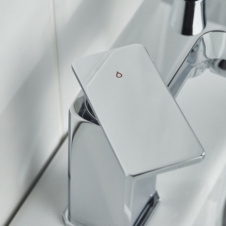 DELBSMC Bristan Delgado Bath Shower Mixer in Chrome Handle Detail