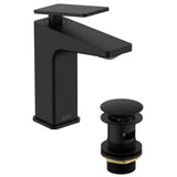 DELESBASBLK Bristan Delgado Eco Start Basin Mixer with Waste in Black