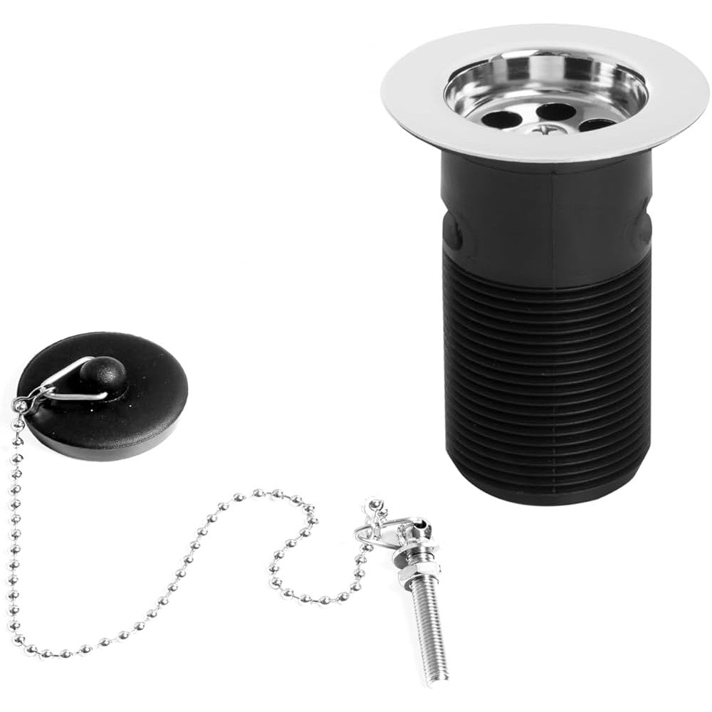 WBASIN03C Bristan Economy Slotted Basin Waste with Plug in Chrome