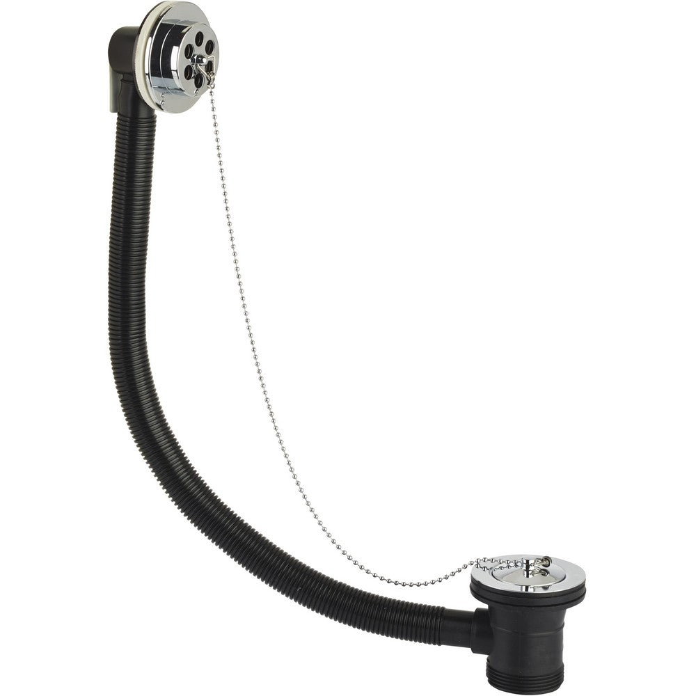 WBATH10C Bristan Economy Slotted Bath Waste with Brass Plug in Chrome