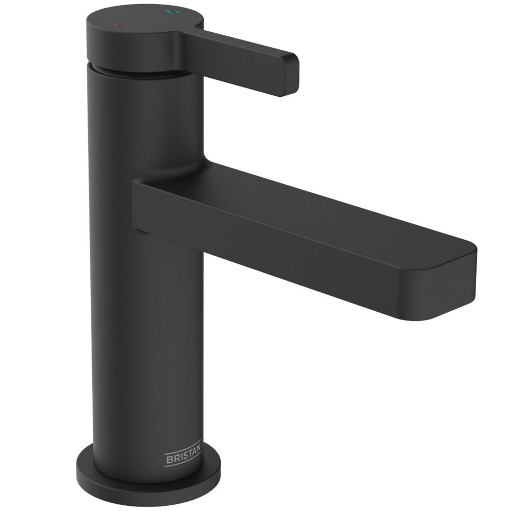 ELEBASBLK Bristan Elevar Basin Mixer with Clicker Waste in Black