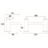 ELEBFBLK Bristan Elevar Bath Filler in Black Line Drawing