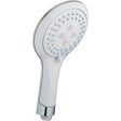 EVCHAND04WC Bristan Evo Rub Clean Multi Function Handset in White and Chrome