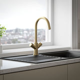 Bristan Fern Easyfit Kitchen Sink Mixer in Brushed Brass lifestyle