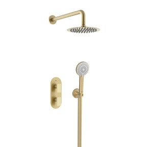 Bristan Frammento Dual Control Concealed Shower Pack in Brushed Brass