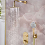 Bristan Frammento Dual Control Concealed Shower Pack in Brushed Brass lifestyle
