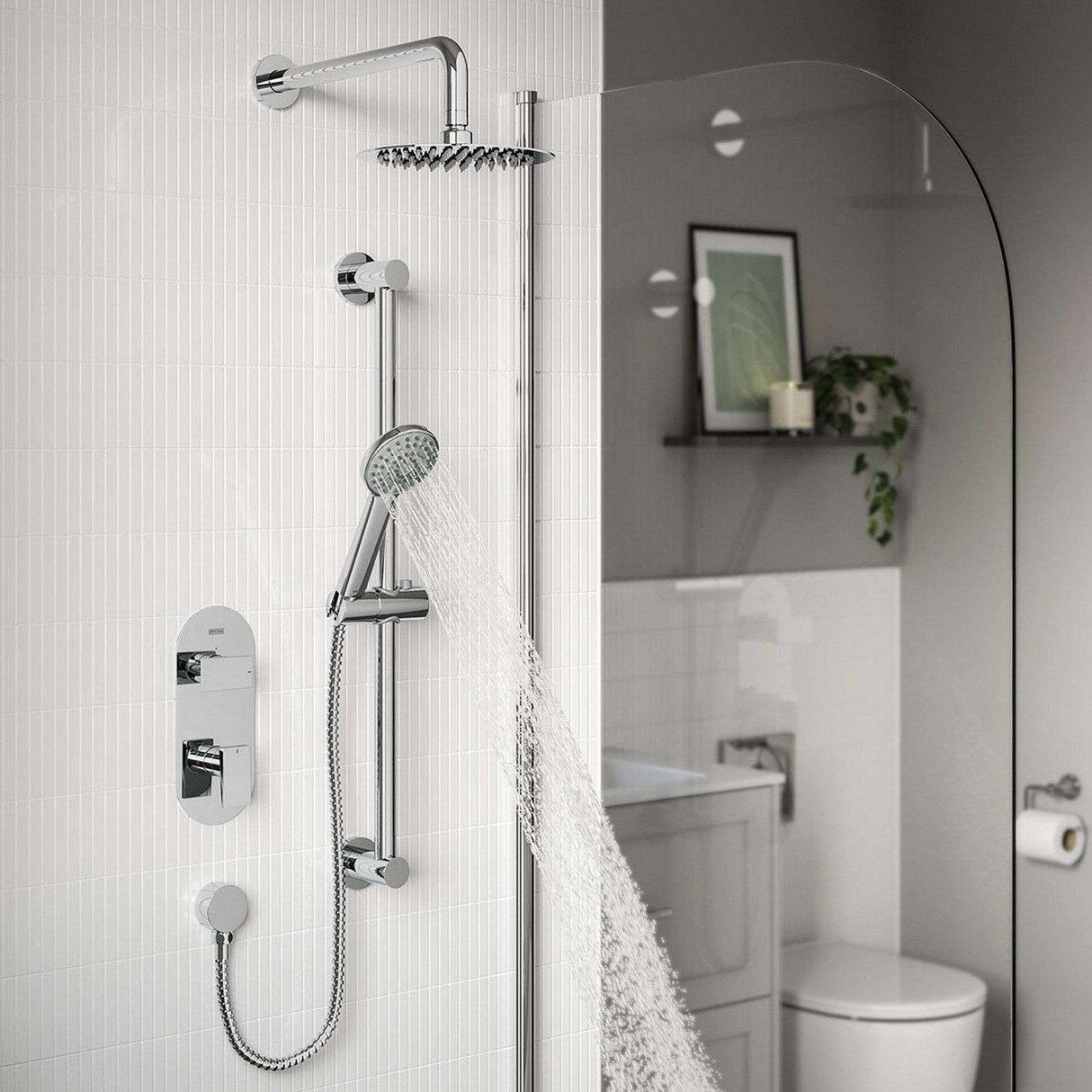 Bristan Frammento Dual Control Concealed Shower Pack in Chrome lifestyle