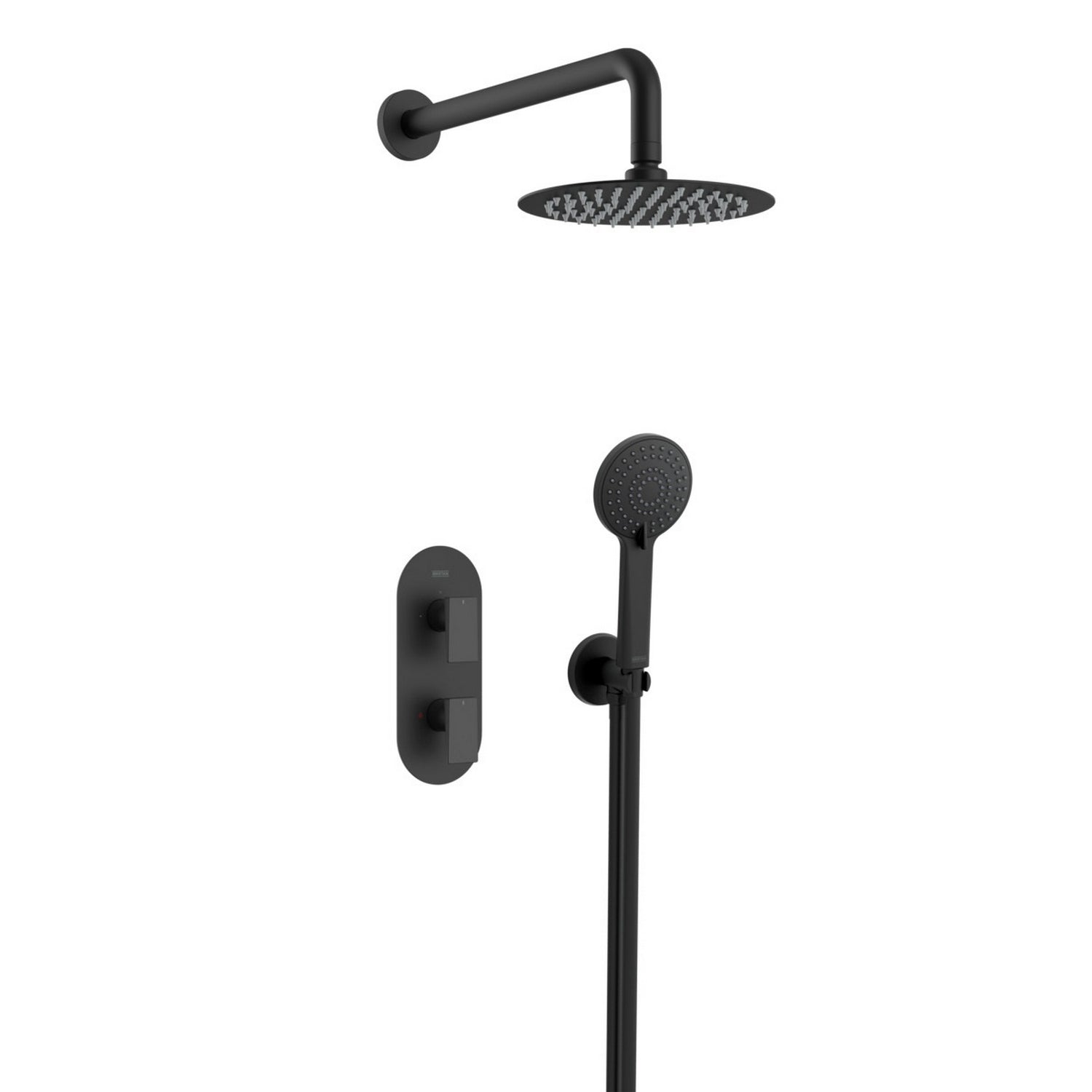 Bristan Frammento Dual Control Concealed Shower Pack in Matt Black