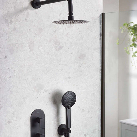 Bristan Frammento Dual Control Concealed Shower Pack in Matt Black lifestyle