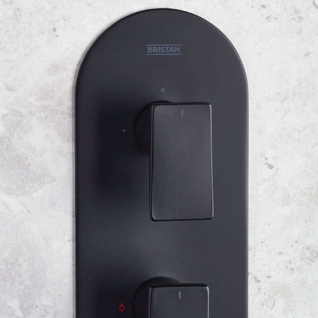 Bristan Frammento Dual Control Concealed Shower Pack in Matt Black lifestyle 2