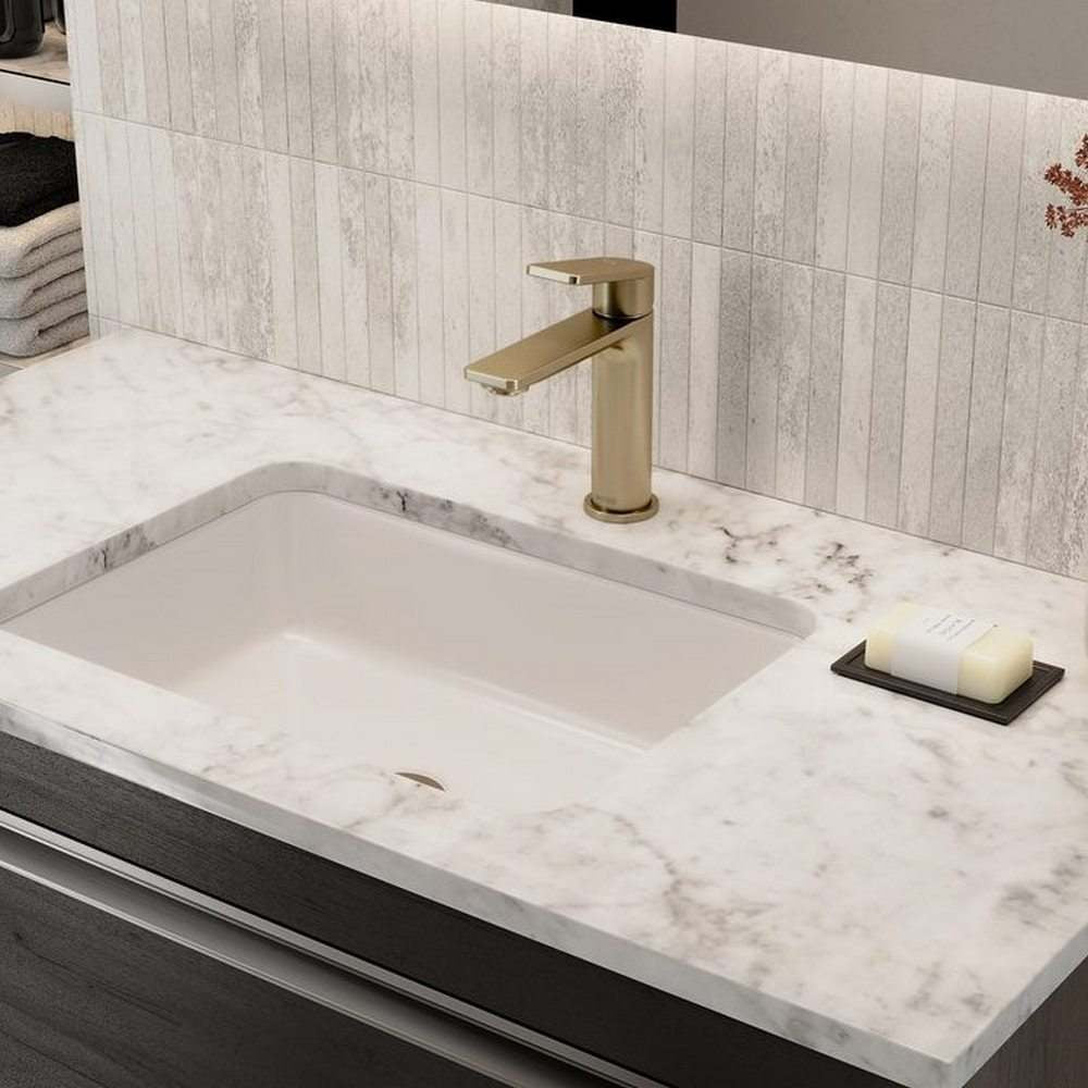 Bristan Frammento Eco Start Basin Mixer with Waste in Brushed Brass Lifestyle