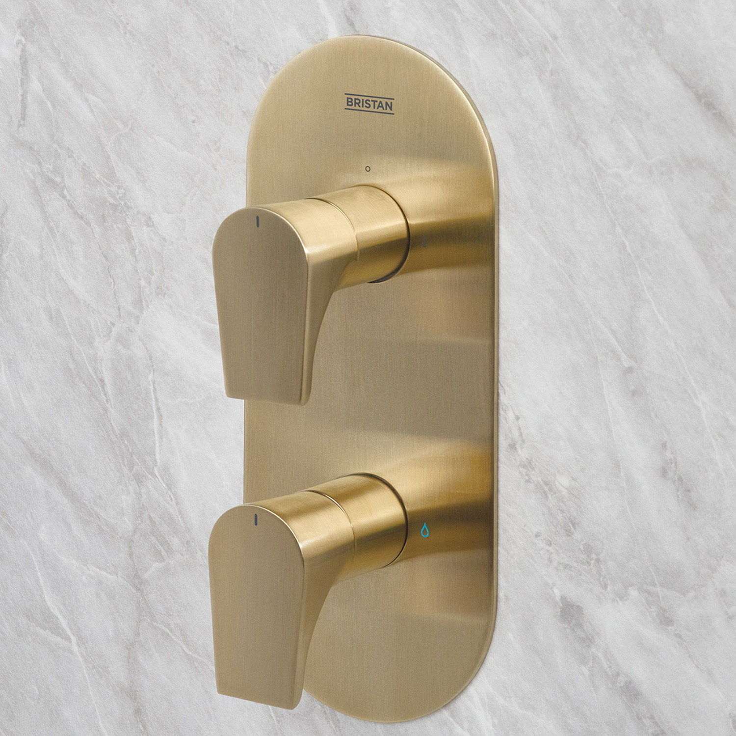 Bristan Hourglass Concealed Dual Control Shower Pack in Brushed Brass lifestyle 2