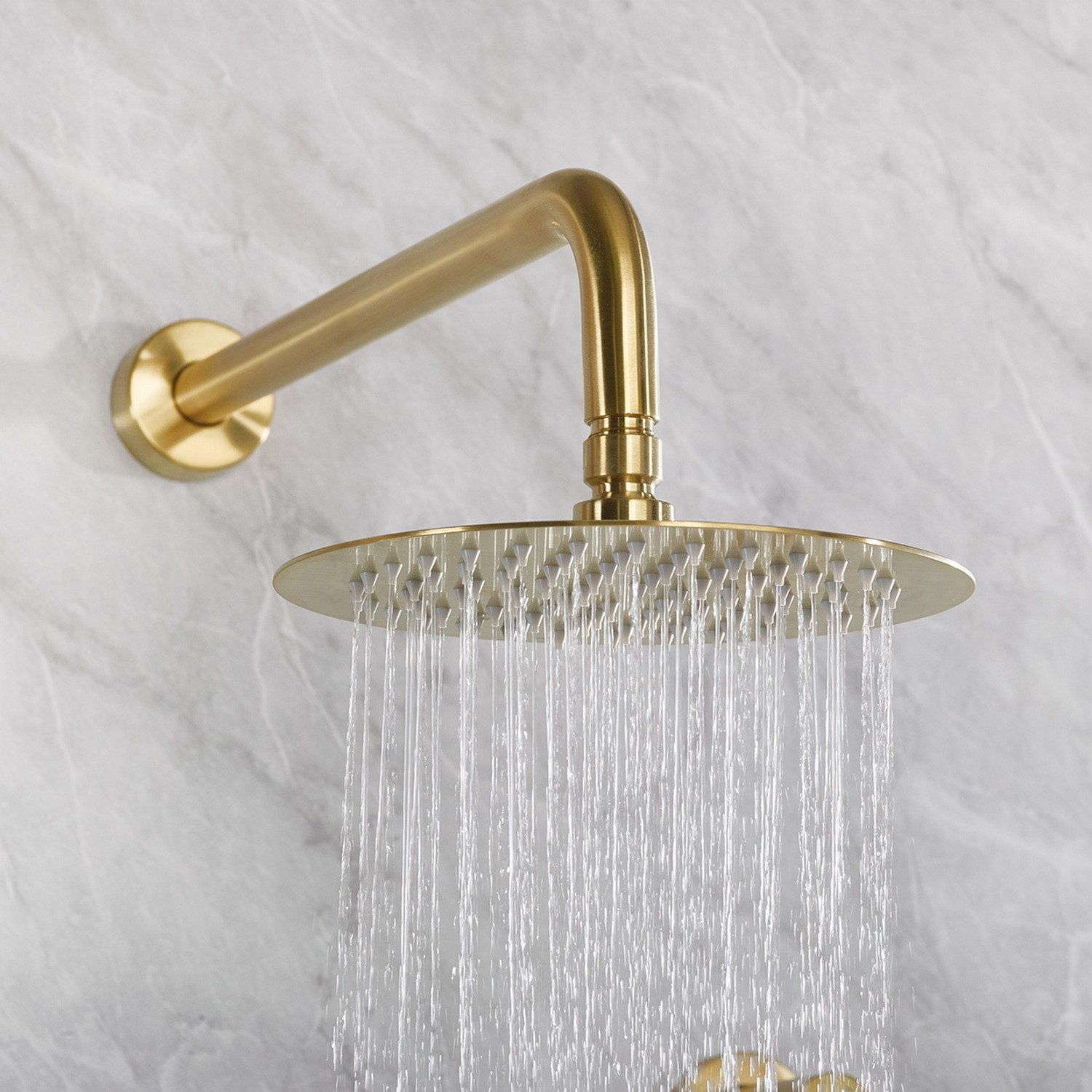 Bristan Hourglass Concealed Dual Control Shower Pack in Brushed Brass lifestyle 5