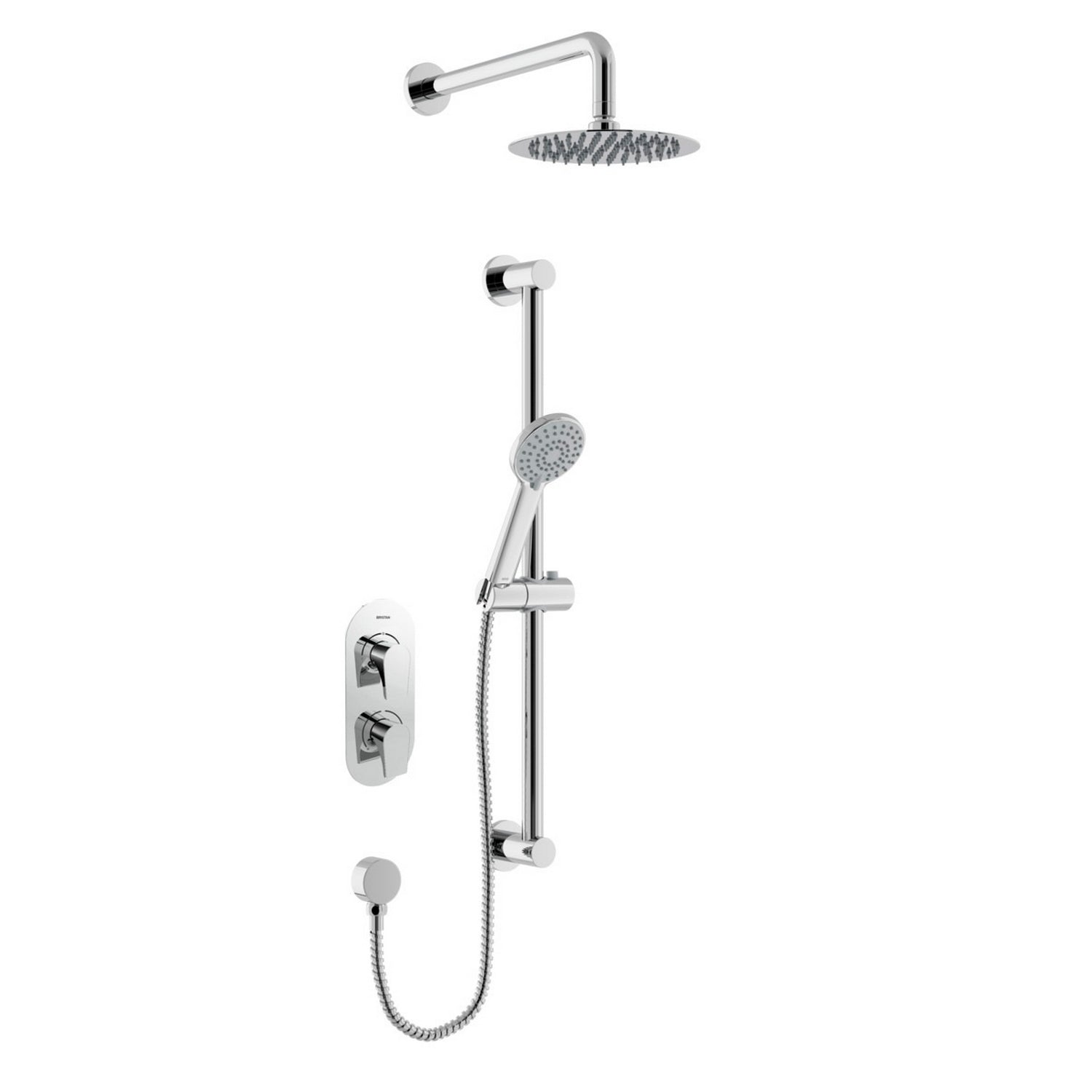 Bristan Hourglass Concealed Dual Control Shower Pack in Chrome