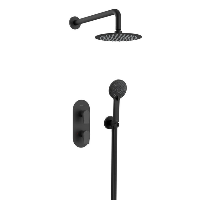 Bristan Hourglass Concealed Dual Control Shower Pack in Matt Black