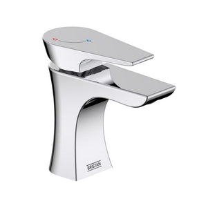 Bristan Hourglass Eco Start Basin Mixer Tap with Clicker Waste in Chrome