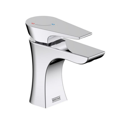 Bristan Hourglass Eco Start Basin Mixer Tap with Clicker Waste in Chrome