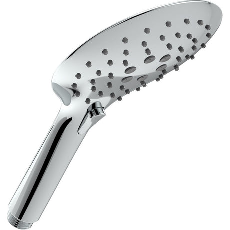 Bristan Large Round 3 Function Push Button Handset in Chrome