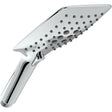 Bristan Large Square 3 Function Push Button Handset in Chrome