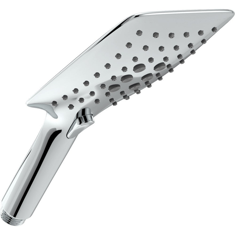 Bristan Large Square 3 Function Push Button Handset in Chrome