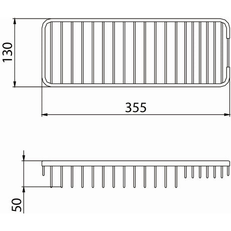Bristan Medium Wall Fixed Wire Basket Dimensions