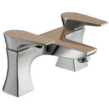 Bristan Metallix Hourglass Bath Filler with Clicker Waste in Copper Radiance