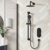 MOLIDABLKSHWRPK Bristan Molida Black Thermostatic Shower Pack with Fixed Head and Riser Kit Lifestyle