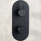 MOLIDABLKSHWRPK Bristan Molida Black Thermostatic Shower Pack with Fixed Head and Riser Kit Valve Design