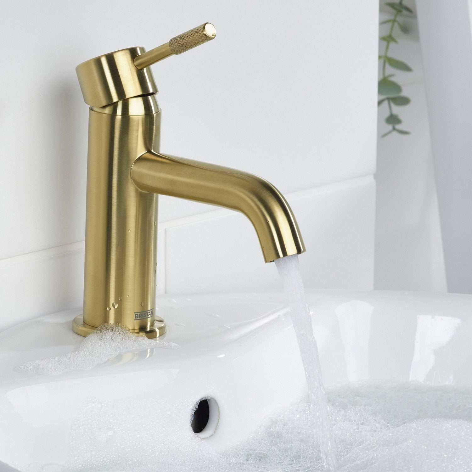 MOLESBASBB Bristan Molida Brushed Brass Eco Start Basin Mixer with Waste Lifestyle
