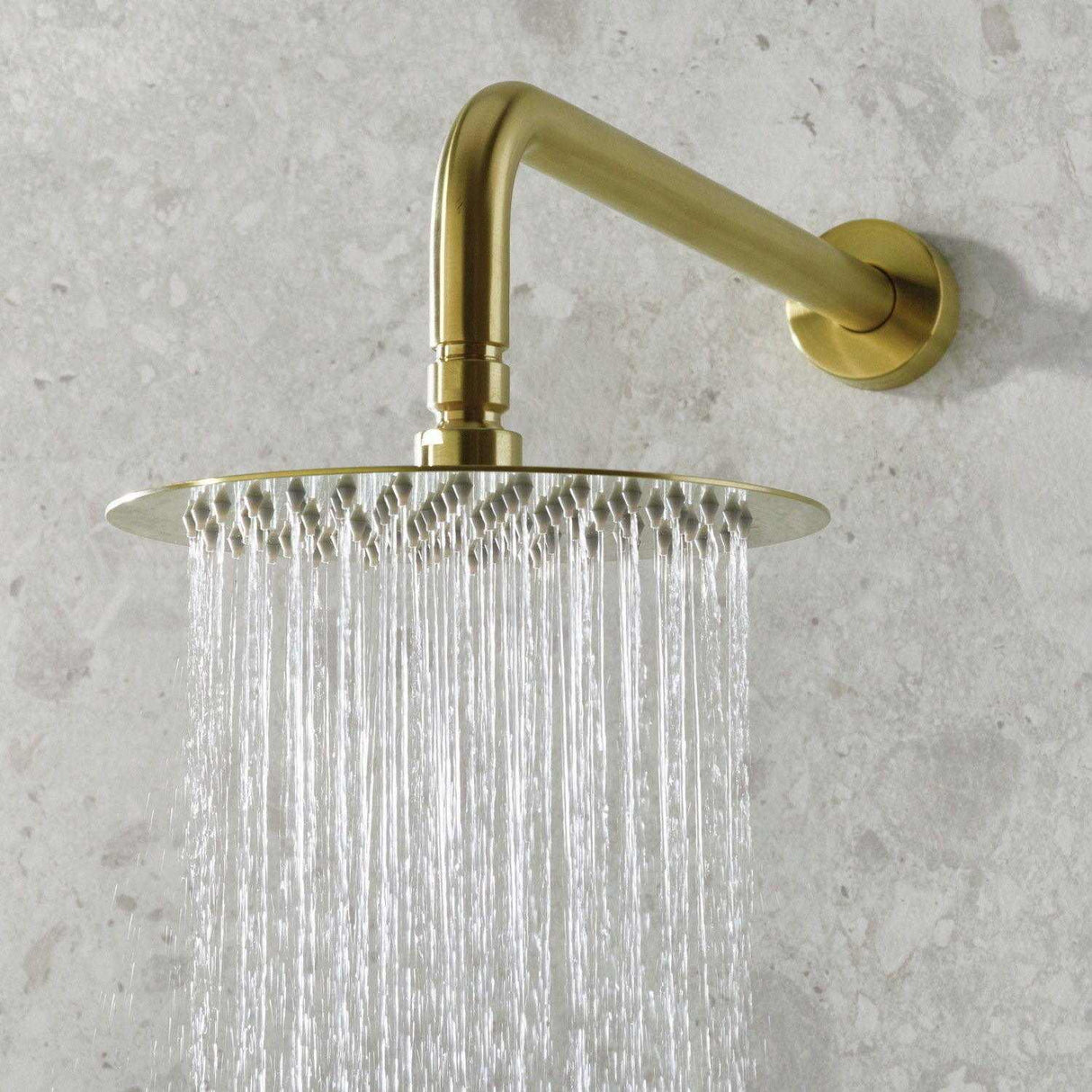 MOLIDABBSHWRPK Bristan Molida Brushed Brass Thermostatic Shower Pack with Fixed Head and Riser Kit Shower Head Design