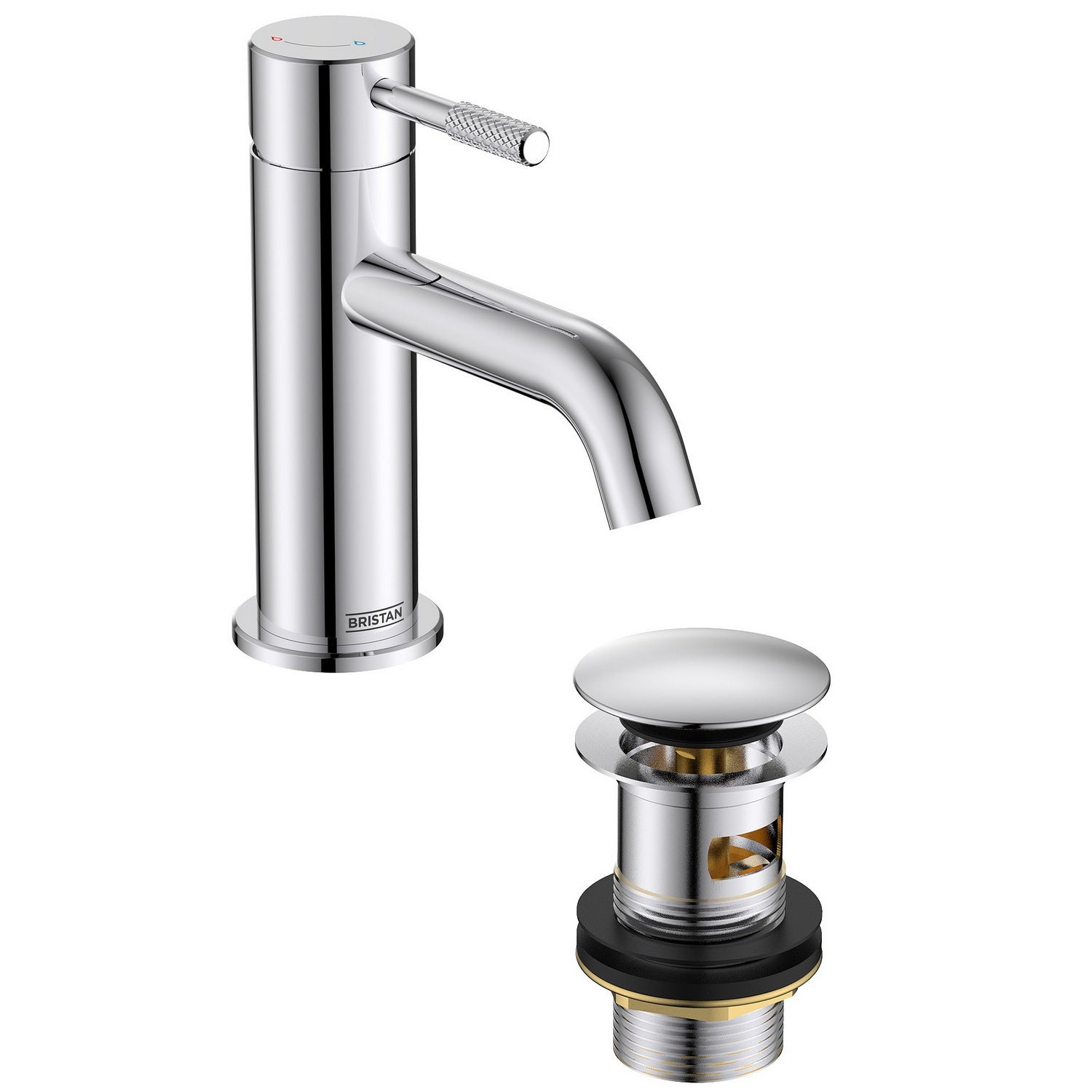 MOLESBASC Bristan Molida Chrome Eco Start Basin Mixer with Waste