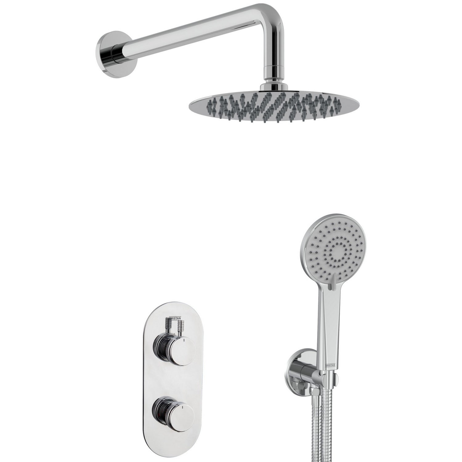 MOLIDASHWRPK2 Bristan Molida Chrome Thermostatic Shower Pack with Fixed Head and Handset