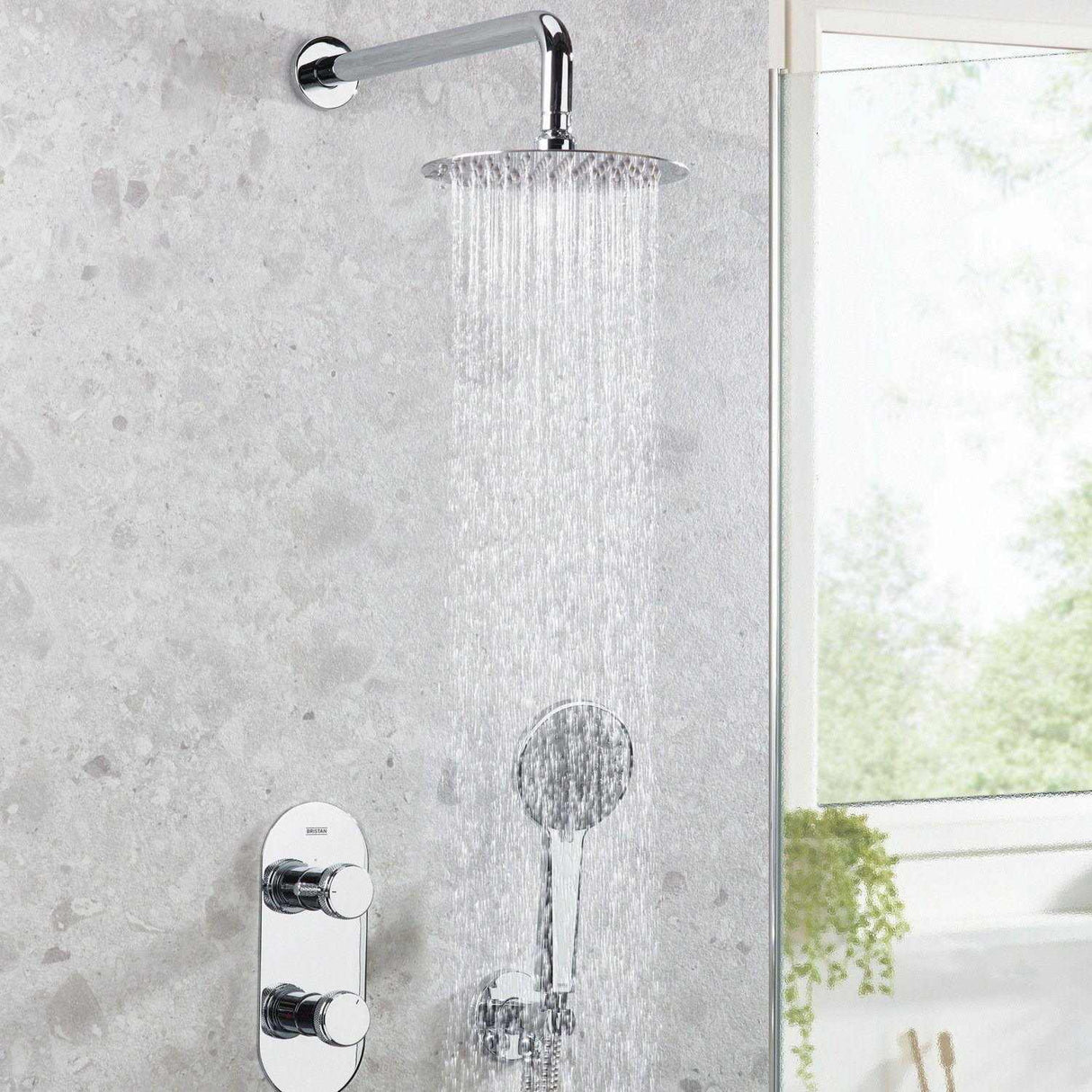 MOLIDASHWRPK2 Bristan Molida Chrome Thermostatic Shower Pack with Fixed Head and Handset Lifestyle