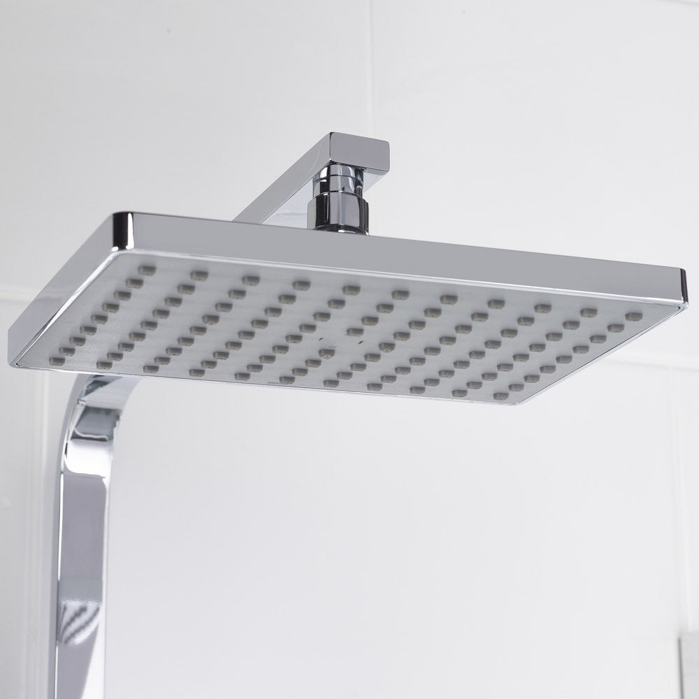 Bristan Napoli Adjustable Thermostatic Rigid Riser Bar Shower in Chrome Shower Head