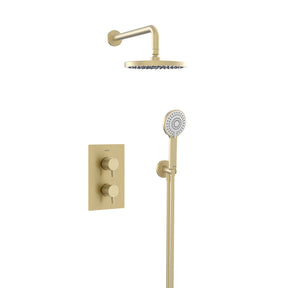 Bristan Prism Concealed Shower Pack with Fixed Head and Handset in Brushed Brass