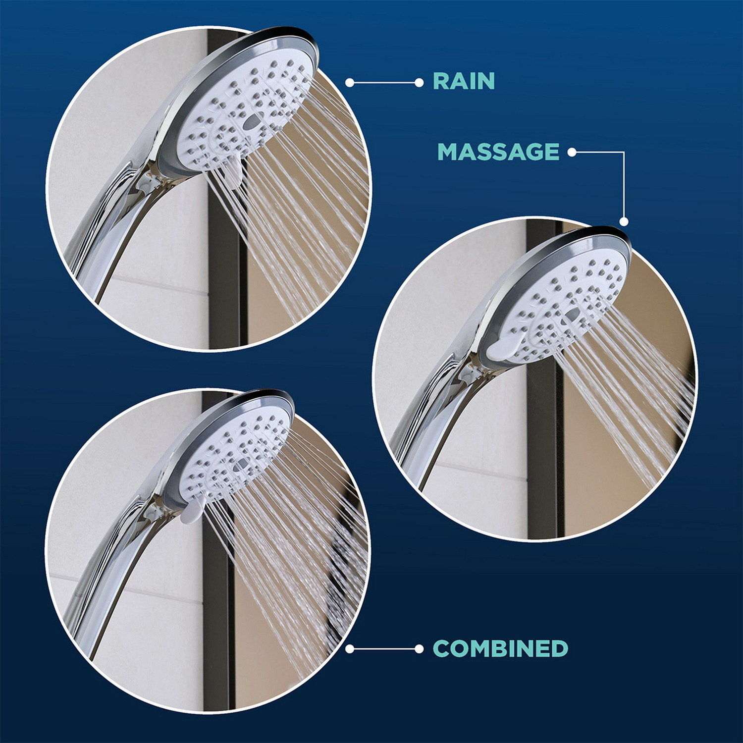 Bristan Prism Concealed Shower Pack with Fixed Head and Handset in Brushed Brass headset