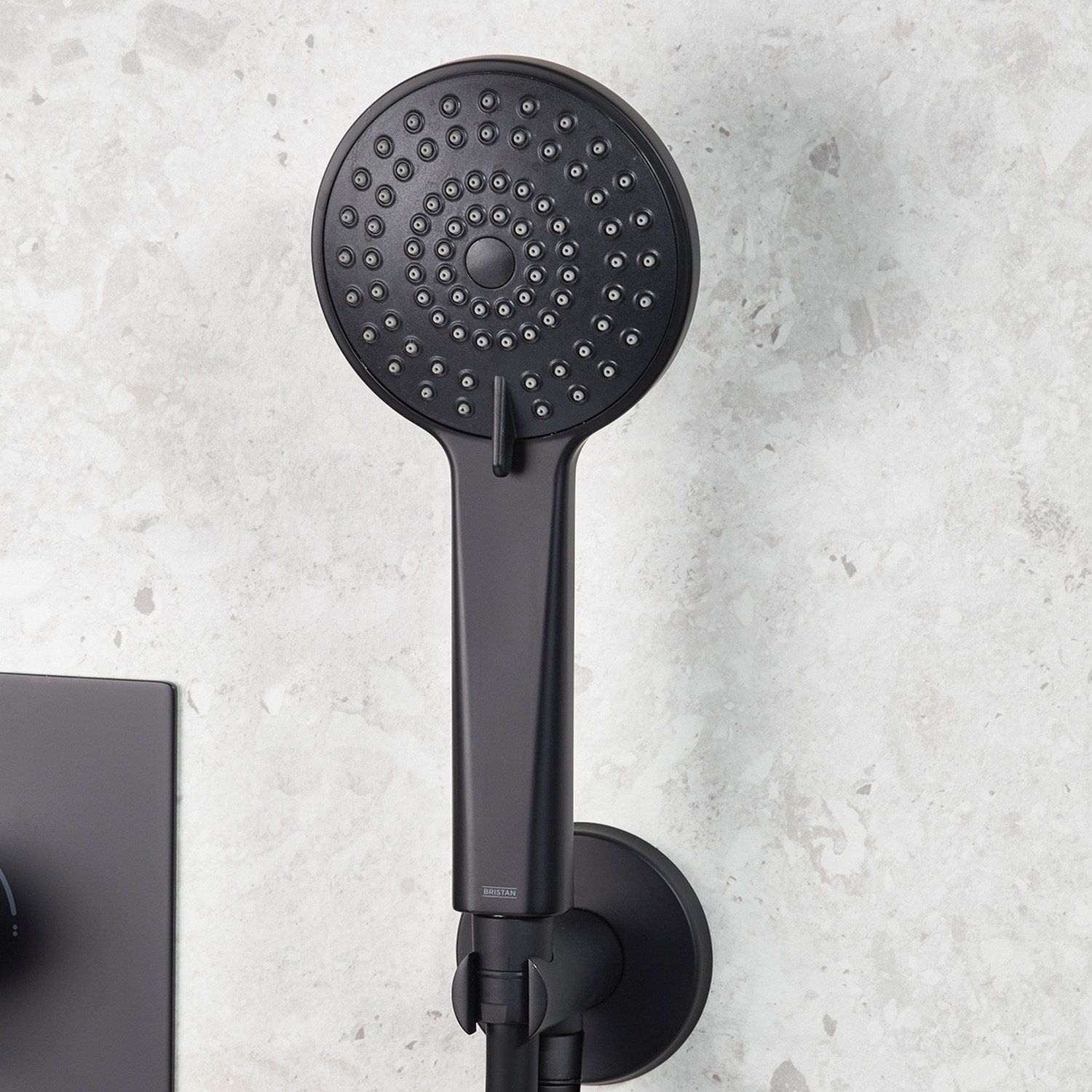Bristan Prism Concealed Shower Pack with Fixed Head and Handset in Matt Black lifestyle 3