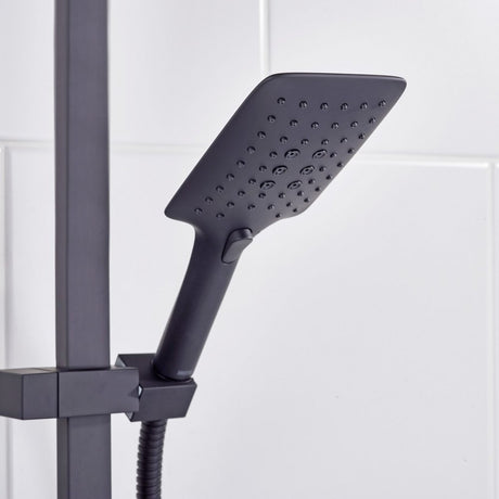Bristan Qubo Thermostatic Bar Shower with Rigid Riser in Black lifestyle 4