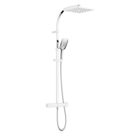 Bristan Qubo Thermostatic Bar Shower with Rigid Riser in Chrome