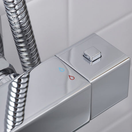 Bristan Qubo Thermostatic Bar Shower with Rigid Riser in Chrome lifestyle 4