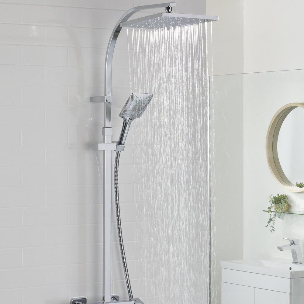 Bristan Qubo Thermostatic Bar Shower with Rigid Riser in Chrome lifestyle 5