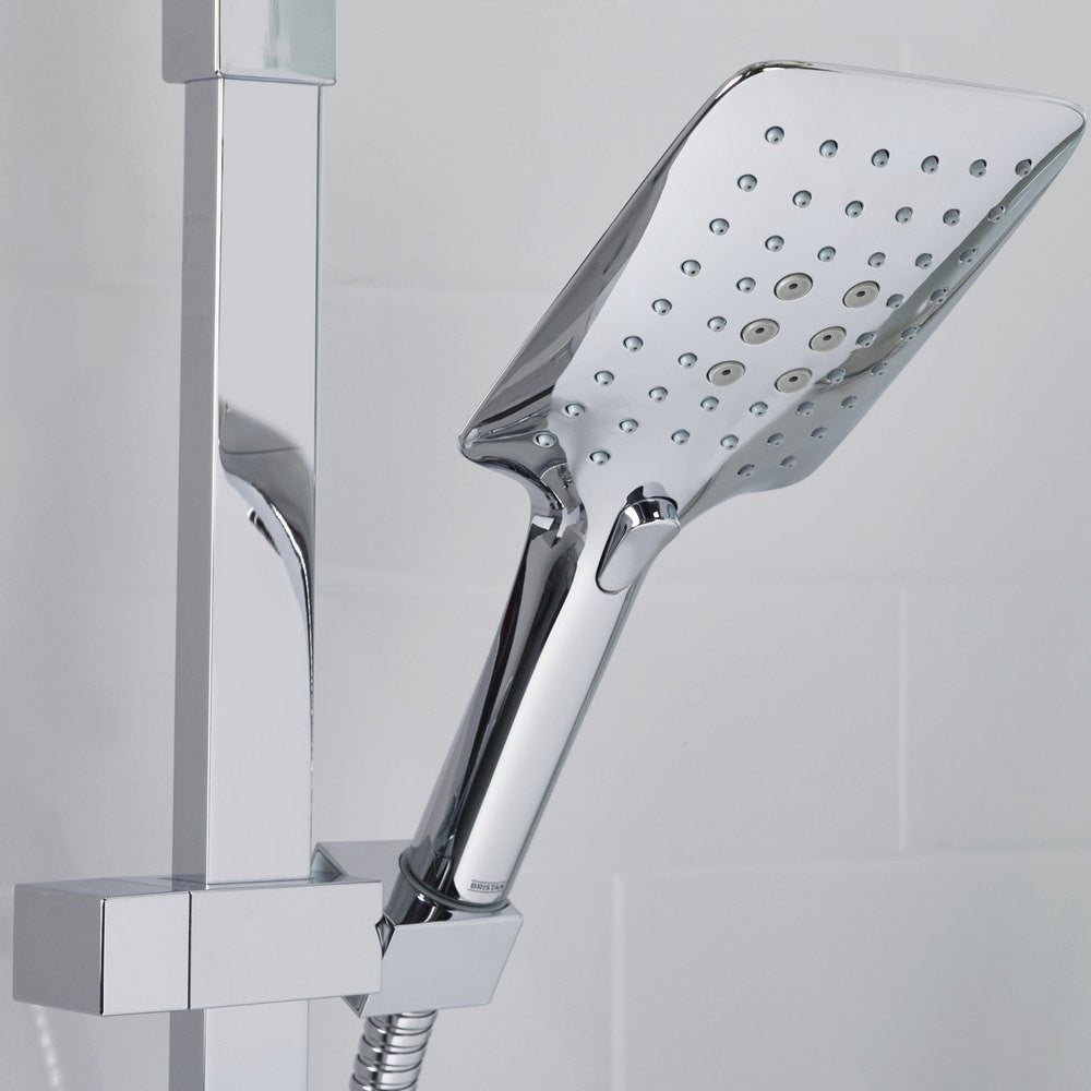 Bristan Qubo Thermostatic Bar Shower with Rigid Riser in Chrome lifestyle 7