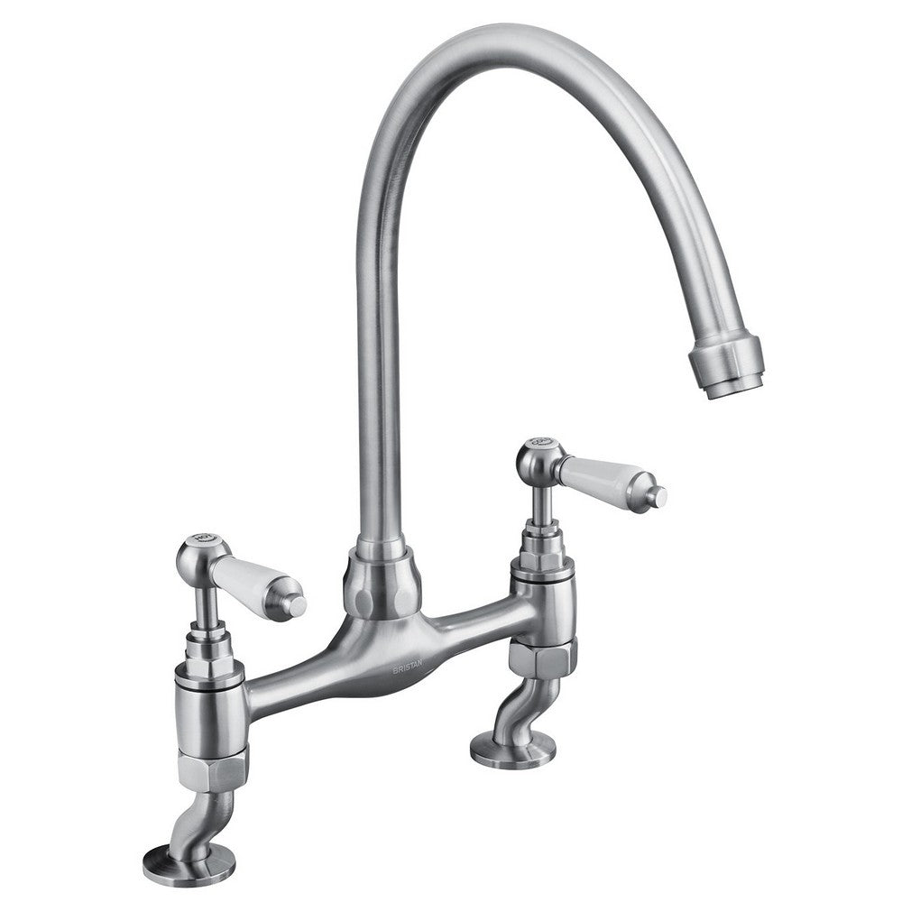RSDSMBN Bristan Renaissance Bridge Sink Mixer in Brushed Nickel