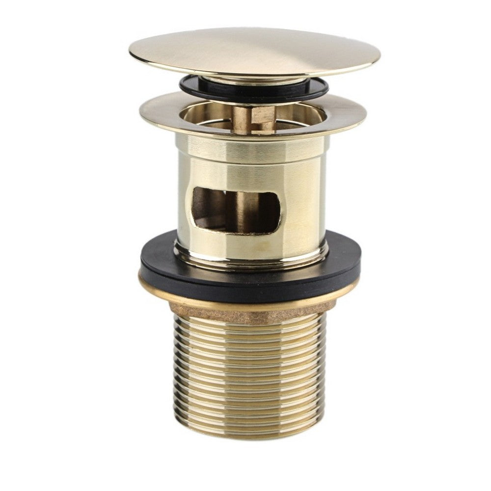 WBASIN04BB Bristan Round Slotted Clicker Basin Waste in Brushed Brass